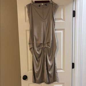 Elegant Taupe Draped pants